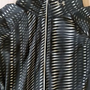 Black and white workout jacket